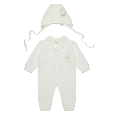 Комплект Очарование комбинезон и шапочка Наследникъ НВ-МТ-003-ЭК экрю 6-9 месяцев 1